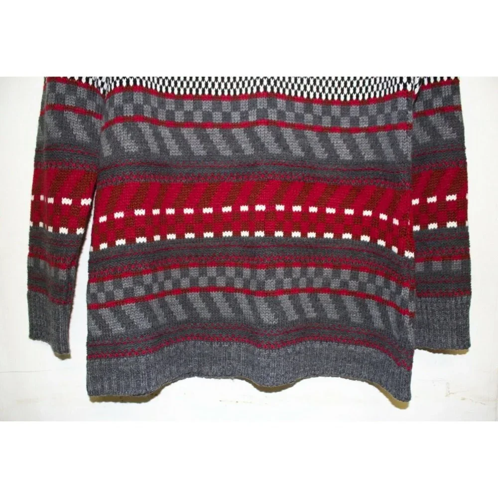 Witt Weiden Knit Jumper Turtleneck Jacket Aztec Print Size 8 Small - Picture 7 of 8